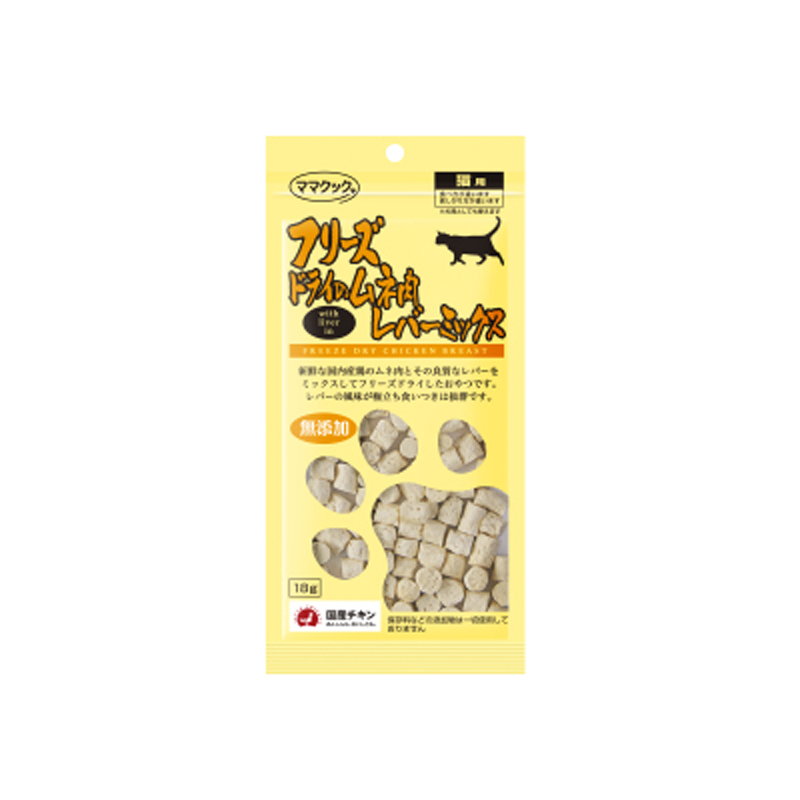 ママクック フリーズＤムネ肉レバーミックス猫用 18g