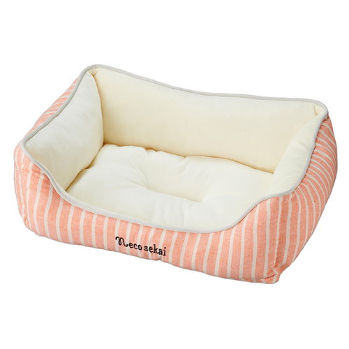 キャットスクエアベッド／ストライプ